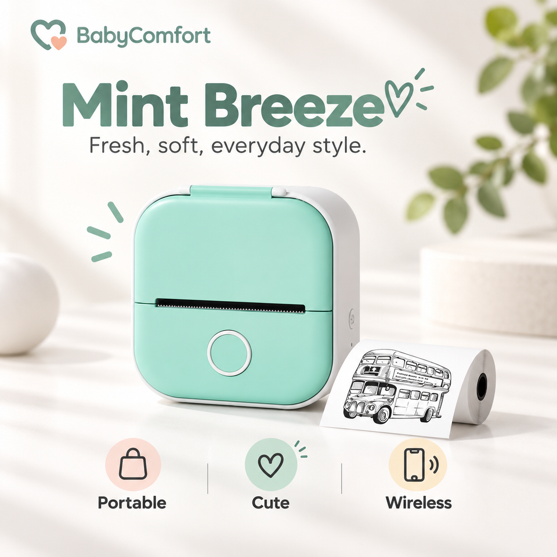 Portable Mini Printer By BabyComfort